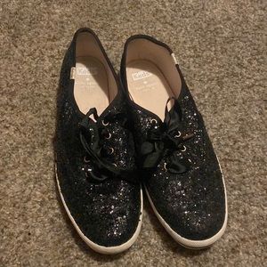 Keds X Kate Spade Black Glitter